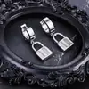 Aretes de Acero de Titanio para Hombres, Pinzas para Orejas con Borla y Cono Estilo Punk para Mujeres, Aros para Orejas Unisex sin Perforación, Accesorios para Orejas de Acero Inoxidable de Moda