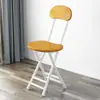 Taburete Plegable para Uso en Casa, Silla de Comedor para Apartamento Pequeño, Silla de Entrenamiento para Estudiantes, Silla Redonda Simple Portátil para Dormitorio, Silla de Puesto