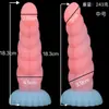 Tapón Anal Pequeño Retorcido de Gel Colorido que Brilla en la Oscuridad para Mujeres, Juguete Sm para Exteriores, Productos para Adultos, Dispositivo de Masturbación Trasera, Venta al por Mayor y Dropshipping