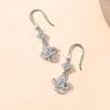 Brincos Longos Transfronteiriços de Trevo de Quatro Folhas em Prata de Lei 925 com Diamantes Brincos Longos Femininos Brincos de Prata Ins Amazon