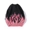 Cardigan Tide Log Outono e Inverno High Street Gola Redonda Suéter Estilo Preguiçoso Malha de Fogo Unissex Solto Tendência
