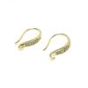 Accesorios de microgancho para la oreja, retención de color oro de 14 quilates, pendientes hechos a mano, materiales de joyería semiacabados, venta al por mayor