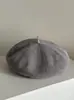 Gorro Boina de Lino Transpirable Delgado Blanco, Verde, Azul Claro para Primavera y Verano, Boina de Moda Estilo Británico Retro para Mujer