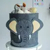 Amazon Transfronteiriço Animal de Desenho Animado Feltro Barril de Armazenamento de Utensílios Cesta de Armazenamento de Lanches Brinquedo Infantil Cesta de Roupas Sujas de Feltro