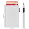 Portatarjetas de Aluminio Antirrobo para Hombre de Negocios, Antidesmagnetización, Estuche para Tarjetas de Identificación con Múltiples Ranuras, Caja para Tarjetas Bancarias, En Stock de Fábrica