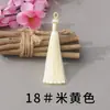 Pendientes colgantes con borlas de 8 cm hechos a mano, con anilla pequeña, estilo antiguo, con nudo chino, accesorios de bricolaje
