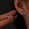Nuevos pendientes sencillos de tres flores lindos dulces suaves pendientes pendientes al por mayor pendientes frescos venta al por mayor en vivo