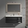 Jiumuwang Combinación de Gabinete de Baño Moderno Minimalista Lavabo Integrado de Cerámica para Baño Lavado de Cara Lujo Accesible Lavado