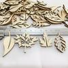 Accesorios Hechos a Mano DIY Mezclados con Hojas y Virutas de Madera, Parches No Porosos, Artesanías de Madera, Decoraciones, Paquete Mixto Creativo
