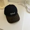 Gorra de Béisbol de Mezclilla Patchwork Estampado de Leopardo Retro Americano para Mujer Nueva Circunferencia de Cabeza Grande Ala Ancha Hace que la Cara se Vea Más Pequeña Versátil Gorra de Pico de Pato