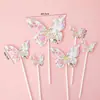 Decoración para Pastel Feliz Día de las Madres 2026 Mariposa 3D de Doble Capa Cinta de Cumpleaños para Mamá Lazo Insertar para Hornear