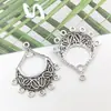 Accesorios para Joyería DIY Estilo Étnico Retro Aleación Colgantes Múltiples Gotas de Agua Ganchos para Orejas Múltiples Agujeros Colgantes de Corazón con Forma de Flor