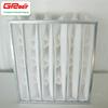 Fornecimento de fábrica de filtro de saco de efeito médio de grande capacidade, estrutura galvanizada de tecido não tecido, filtro de saco de efeito médio