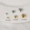 Chapado en cobre oro real de 14k brillante mini pequeño corazón de amor DIY joyería para orejas collar pulsera cierre colgante accesorios