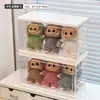 Caixa de Exibição Labubu Bubble Mart Boneca Chorando Labubu Pingente de Vinil Armazenamento Caixa à Prova de Poeira Escritório Feito à Mão Espelho Cruzado