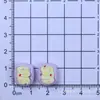 Mini Artificial Crema Cuadrado Pequeño DIY Accesorios de Resina Pegamento de Crema Agujero Zapato Pasador de Pelo Llavero Cuerda para el Cabello Teléfono Móvil