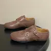 Zapatos Monje de Nuevo Estilo para Primavera y Verano para Mujer, Zapatos Mary Jane con Hebilla Brogue Tallada, Zapatos Transfronterizos de Estilo Británico Retro para Mujer