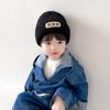 Gorro de bebé otoño e invierno gorro de recién nacido cálido 0-6-12 estilo extranjero gorro de bebé lindo piel de melón de bebé versión coreana