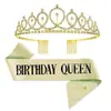 Coroa Europeia e Americana para Festa de Aniversário Headwear Headband Cartão de Cabelo Letra hapybirthday Feliz Aniversário Faixa de Cabelo