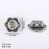 Venta Caliente Transfronteriza de Amazon Botones Turquesa Retro Aleación Accesorios para Joyería DIY Botones de Flor Accesorios para Ropa