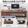 Mesa de computador de madeira maciça para uso no escritório com gavetas, mesa com organizador de mesa para casa, escrivaninha pequena para estudo em apartamento