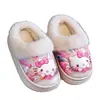 Pantuflas de Algodón para Niños Otoño e Invierno Niñas Dibujos Animados Antideslizantes 2026 Nuevo Estilo Niños Grandes Interiores Hogar Niñas Bebé Pantuflas de Tela