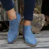 Botas Martin casuales de cuero con cremallera, punta fina, suela gruesa, adelgazantes, modernas y elegantes, moda popular de exportación, botas de cuero de talla grande europeas y americanas para mujer, color liso