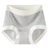 Ropa interior de algodón clase A para mujer de tiro medio, algodón puro, transpirable, antibacteriana, 100% algodón, entrepierna extendida, cómodos, bragas triangulares simples para niñas jóvenes