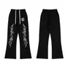 Sudadera con capucha y estampado de Estrella del Infierno Retro Americano Desgastado Pantalones Casuales Sueltos Hip-Hop Traje de Pareja para Hombres y Mujeres