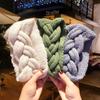 Outono e Inverno doce faixa de cabelo de lã tricotada feminina faixa de cabeça larga tecida feminina Mori feminina mohair joia Coreia do Sul estação de inverno