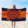 Toalla de playa transfronteriza Amazon toalla de playa de microfibra toalla de baño dropshipping fábrica POD JIT terciopelo de doble cara impresión