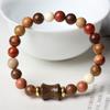 Pulsera Fengduo de Cuentas Nudo de Bambú Proverbio de Seis Caracteres para Hombre Pulsera de Cuentas de Oración para Mujer Diseño Único Joyería Estilo Pareja