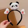 Diadema de Felpa de Panda Accesorio para el Cabello de Niña Pasador para el Cabello Infantil Diadema de Animal para Lavarse la Cara Elemento Dulce de Dibujos Animados Flequillo