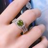 Anillo cuadrado de circonio apilado de alta calidad para mujer y hombre, juego de tres piezas exquisito transfronterizo europeo y americano, anillo de temperamento noble, entrega de fábrica