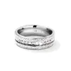 Anillos de Pareja Populares Incrustados con Diamantes Joyería de Acero de Titanio para Mujer Anillo con Diseño Manual Micro Moda Inlaid con Circonita de Aliento de Bebé Gama Alta