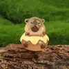 Nuevo estado de ánimo kappibala diy accesorios de resina muñeco de dibujos animados capibara caja sorpresa adornos de decoración de escritorio