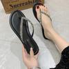 Zapatos de Mujer Talla Grande para Pies Anchos 41-43, Chanclas Estilo Coreano con Pedrería para Mujer, Sandalias Planas Antideslizantes 2026