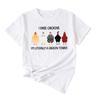 Camiseta de manga corta con cuello redondo para mujer, estilo europeo y americano, de Amazon Wish Independent Station, verano, crío pollos