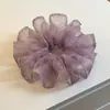 Versátil Prendedor de Cabelo Estilo Camélia de Alto Padrão para Outono e Inverno, Suporte de Rabo de Cavalo de Lã, Acessório de Cabelo para Mulheres