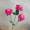 Flores Artificiales con 3 Cabezas de Rosas de Mil Capas para Decoración de Salón de Bodas, Pared de Flores, Guía de Pasillo, Escaparate de Centro Comercial y Materiales de Decoración para Restaurantes
