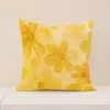 Estilo Nuevo Primavera y Verano Hermosa Funda de Almohada Floral Transfronteriza Poliéster Impreso Cojín de Asiento Decoración del Hogar Funda de Cojín para Sofá