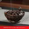 Quemador de Incienso de Vaina de Loto Estilo Antiguo, Quemador de Incienso en Espiral de Madera de Águila Cerámico Inspirado en Zen, Portainciensos, Quemador de Incienso para Ceremonia del Té, Adorno de Aromaterapia para el Hogar