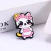 Pingentes de Sapato em Borracha Macia com Formato de Gato de Desenho Animado, Acessórios Artesanais DIY para Capa de Celular e Garrafa de Água Atacado