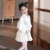 Vestido para Niñas Primavera Nuevo Elegante Vestido de Moda Infantil Corazón de Niña Casual Estilo Princesa Vestido Sudadera