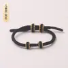 Pulseira Trançada DIY com Fivela de Segurança Contas de Transferência Ano Zodiacal Infantil Corda Vermelha Pulseira Ajustável Bidirecional Corda Venda por Atacado