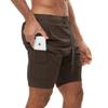 Shorts de Comercio Transfronterizo para Hombre 2024 Nuevo Doble Capa Secado Rápido Running Deportes Fitness Ocio Exterior Sueltos