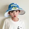 Nuevo sombrero infantil de ala ancha para verano, lindo protector UV para niñas, sombrero de sol plegable con parte superior abierta para niños pequeños