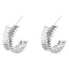 Aretes más vendidos de Amazon, Aro liso, Aretes de estilo cool, Aretes plateados modernos y de alta gama para viajeros