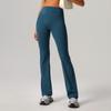 Pantalones de Yoga de Pierna Ancha Estilo Nuevo Transfronterizos Cintura Alta Control de Abdomen Levanta Glúteos Acampanados Pantalones de Yoga Cepillados Pantalones Largos Deportivos Casuales para Mujer