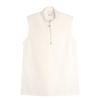 Fitness sem mangas Collar Emagrecimento Yoga Roupas Colete Frente Zíper Apertado Esportes Top Running T-shirt Fina